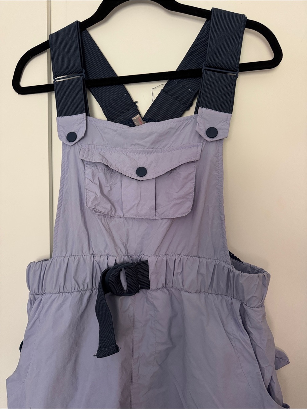 FP Movement by Free People Lilac Overalls with Navy Straps - Picture 3 of 11